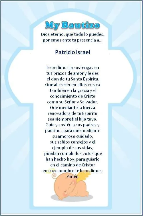 oraciones cortas bautizo - Buscar con Google | Bautizo | Pinterest