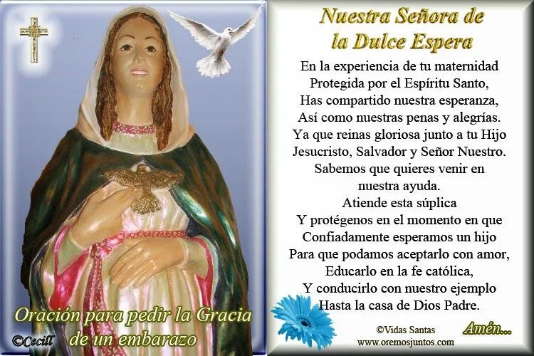 BLOG CATÓLICO NAVIDEÑO: ORACIÓN A LA VIRGEN MARÍA PARA UN EMBARAZO ...