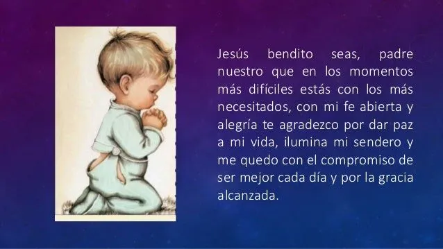 Oraciones de petición, acción de gracias, alabanza a Jesús