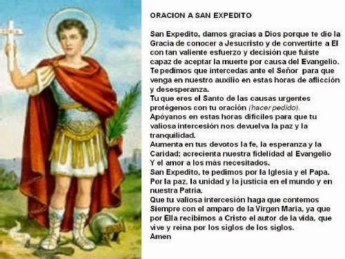 ORACIONES PODEROSAS: Oración a san Expedito para que los negocios ...