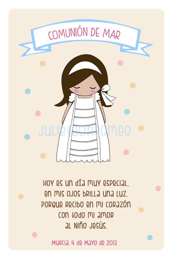 Oraciones primera comunion, Invitaciones comunion, Invitacion primera  comunion