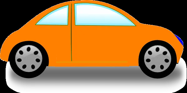 Orange Car clip art - vector clip art online, royalty free ...