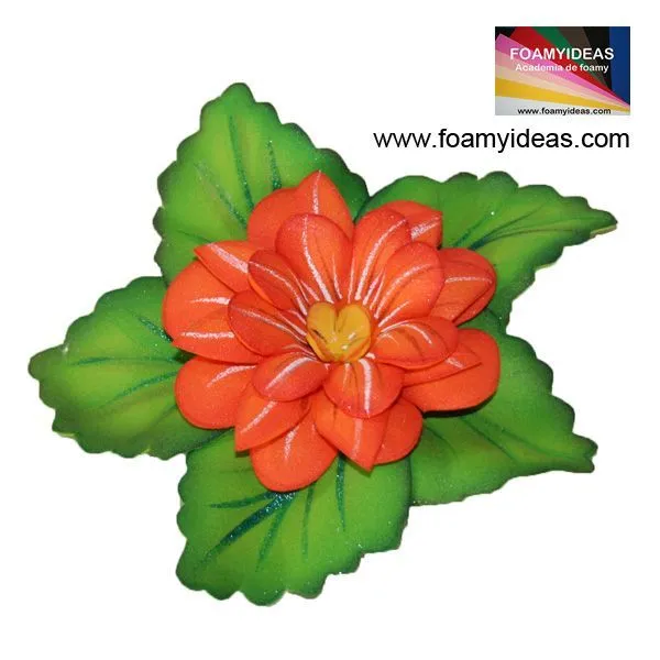 Flower smiling. Flor sonrisa, hecho de foamy (goma EVA). Molde ... Flower smiling. Flor sonrisa, hecho de foamy (goma EVA). Molde ...