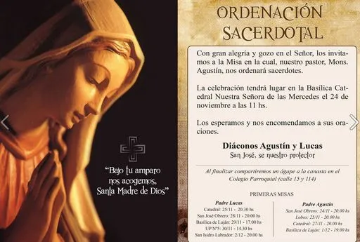 Serán ordenados sacerdotes los jóvenes diáconos Lucas Jerez y ...