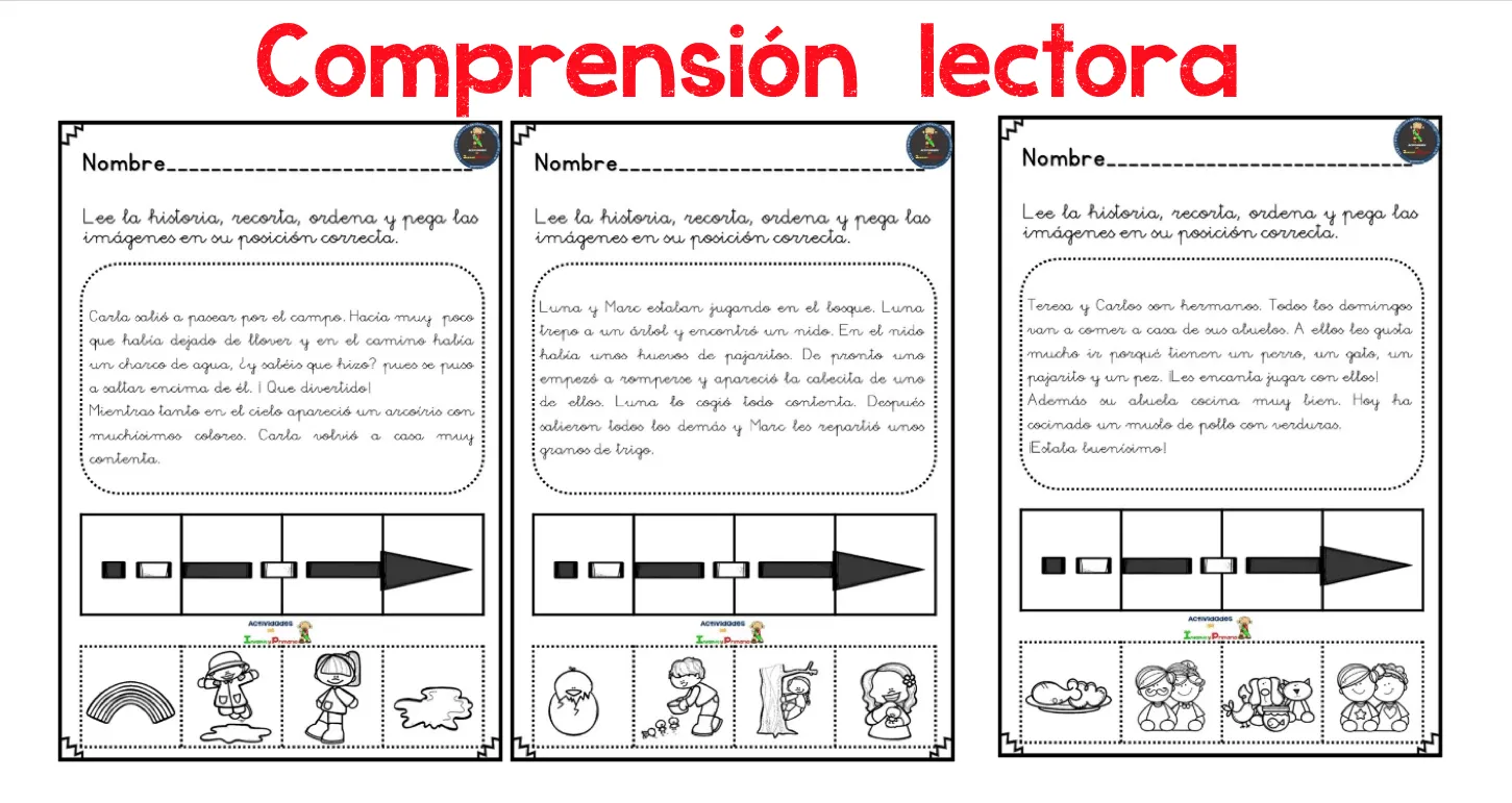 Ordenamos secuencias temporales trabajando la comprensión lectora Ordenamos secuencias temporales trabajando la comprensión lectora
