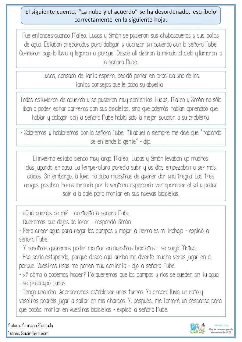 ordenar cuento Archivos - Aula PT