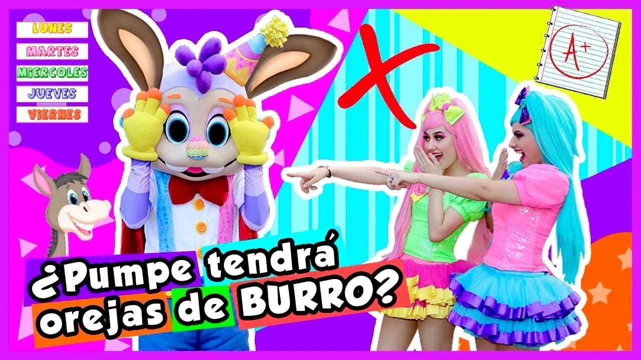 OREJAS DE BURRO / SHOW PIEDRA PAPEL O TIJERA / PUMPE NO SABE LOS DÍAS DE LA SEMANA / NO AL BULLYING - YouTube OREJAS DE BURRO / SHOW PIEDRA PAPEL O TIJERA / PUMPE NO SABE LOS DÍAS DE LA SEMANA / NO AL BULLYING - YouTube