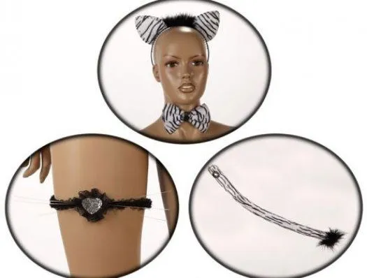 Cart orejas pajarita y rabo cebra 4,55 €. tiendadedisfraces. Cart orejas pajarita y rabo cebra 4,55 €. tiendadedisfraces.