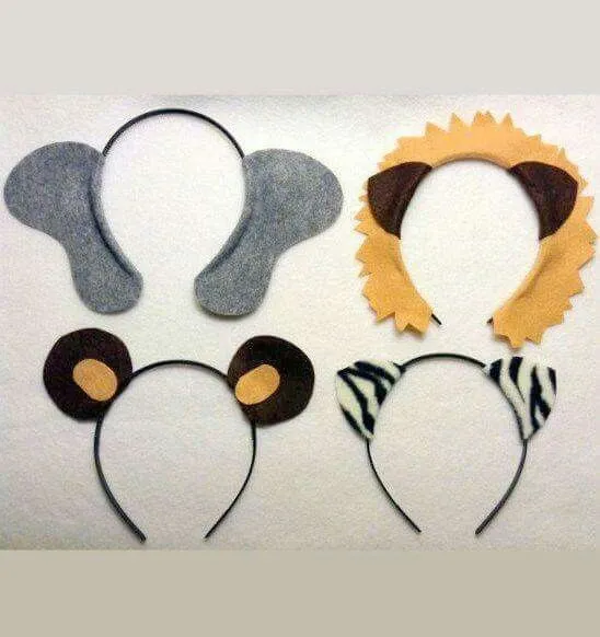 Orejas elefante, León, oso panda | Cumpleaños de animales, Disfraces de  animales, Animales de la selva