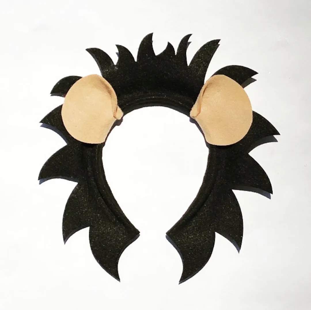 Orejas de león negro y melena diadema fiesta de cumpleaños - Etsy México