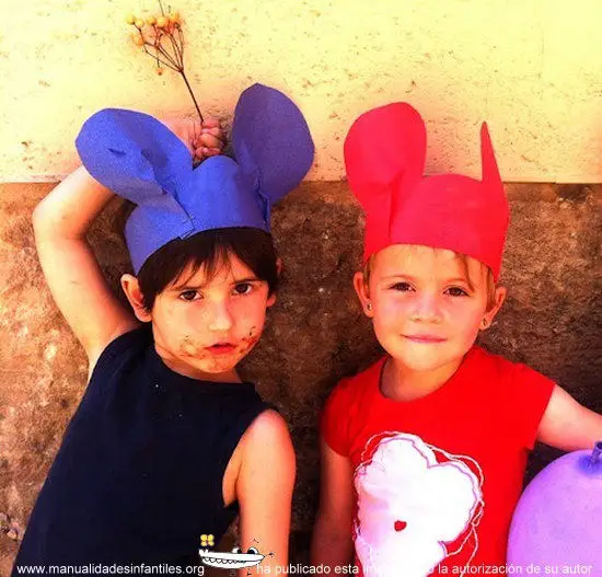 Orejas de ratón con cartulina -Manualidades Infantiles Orejas de ratón con cartulina -Manualidades Infantiles