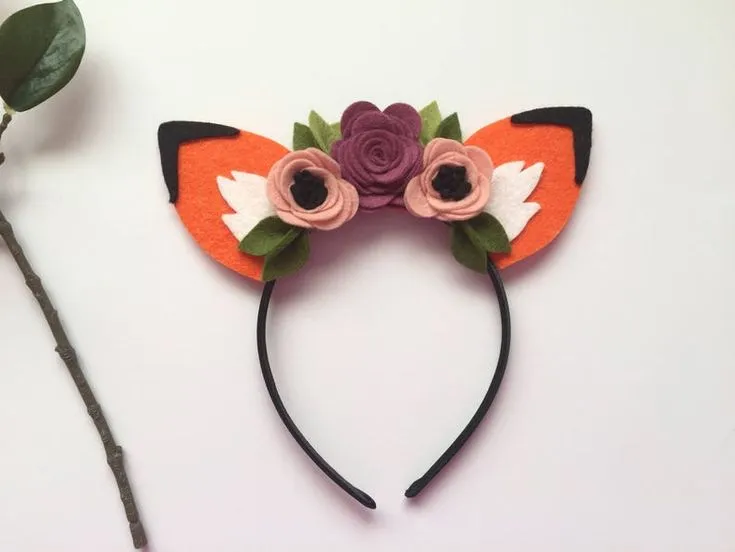 Orejas de zorro diadema de zorro diadema de woodland - Etsy México | Orejas  de zorro, Diademas, Etsy