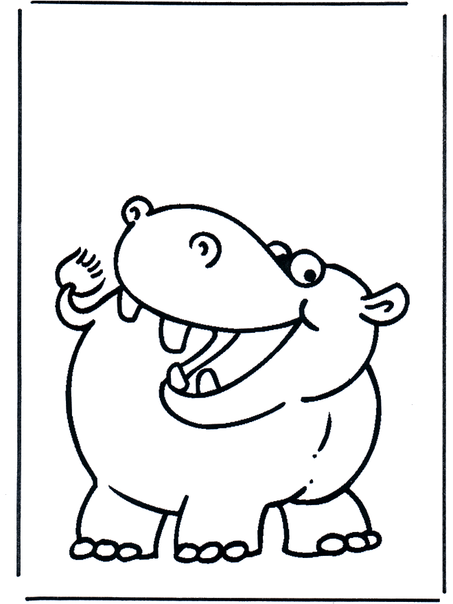 ... .org / Dibujos Infantiles / Animales / Pequeño hipopótamo 1