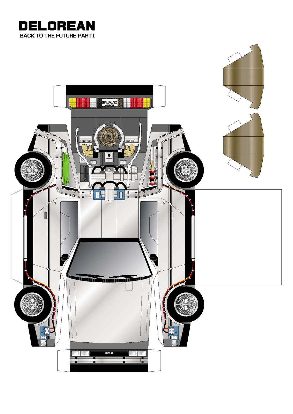 Orgullo Freak: Papercraft - El maravilloso Delorean Orgullo Freak: Papercraft - El maravilloso Delorean