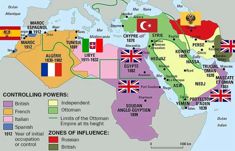 Oriente Medio y Norte de África en 1914 | Mapas de Oriente Medio Oriente Medio y Norte de África en 1914 | Mapas de Oriente Medio