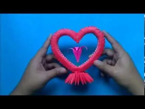 Origami 3D Corazon - YouTube