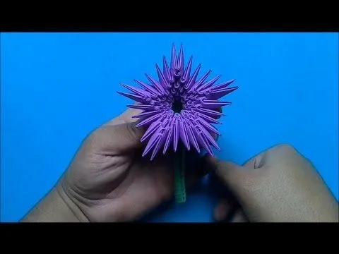 Origami 3D Flor estrella - YouTube