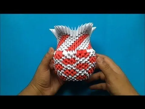 Origami 3D Florero - YouTube