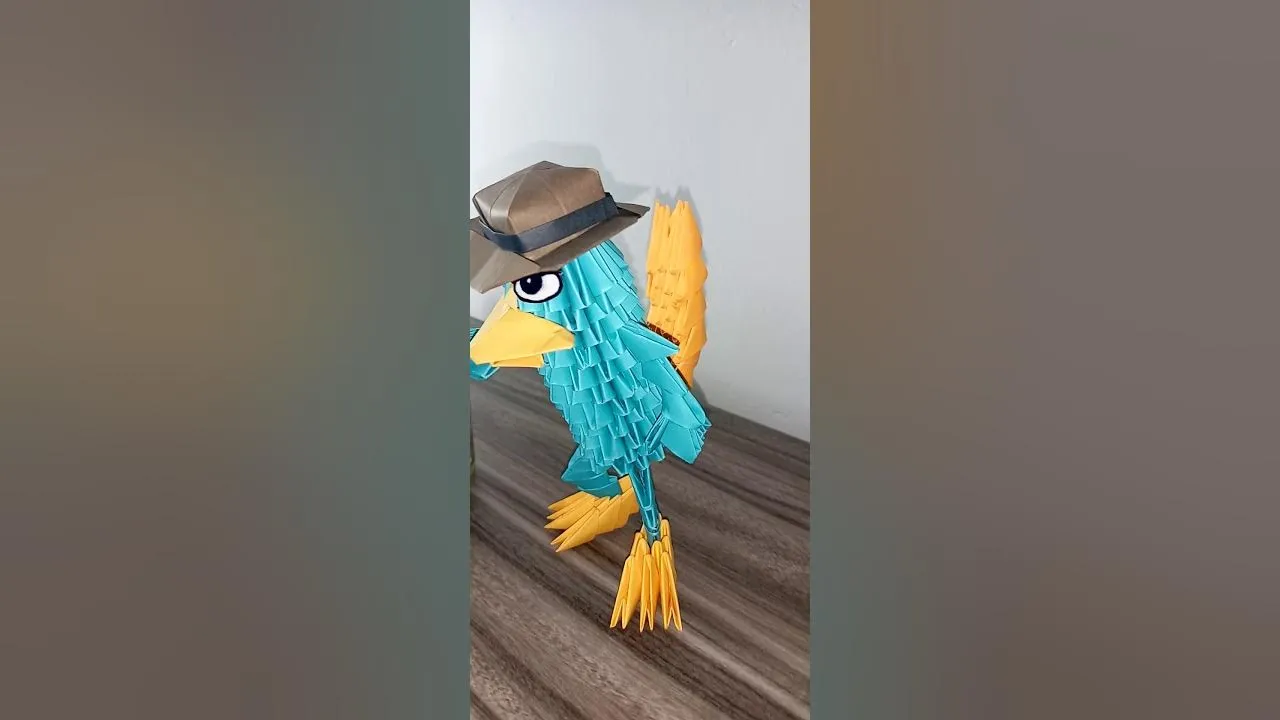 ORIGAMI 3D PERRY EL ORNITORRINCO 