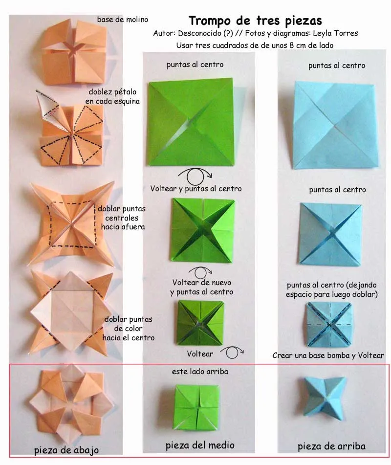 Origami- Atelier Metamorfose no Papel: Pião em origami, super ... Origami- Atelier Metamorfose no Papel: Pião em origami, super ...