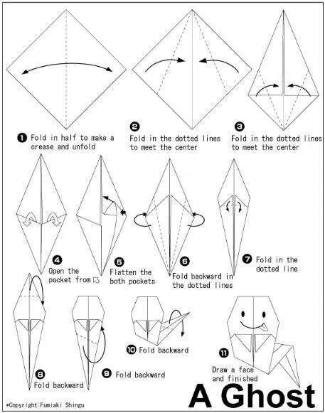 Origami para decorar en Halloween - Paperblog