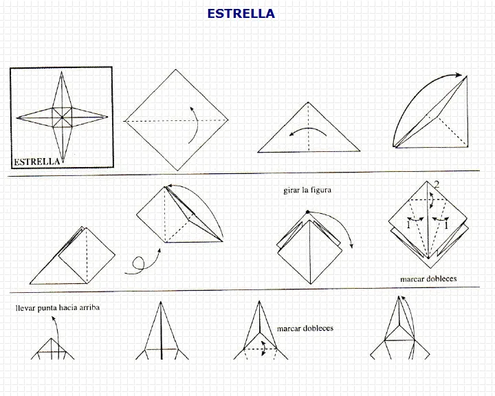 Origami: estrella | Recurso educativo 49738 - Tiching