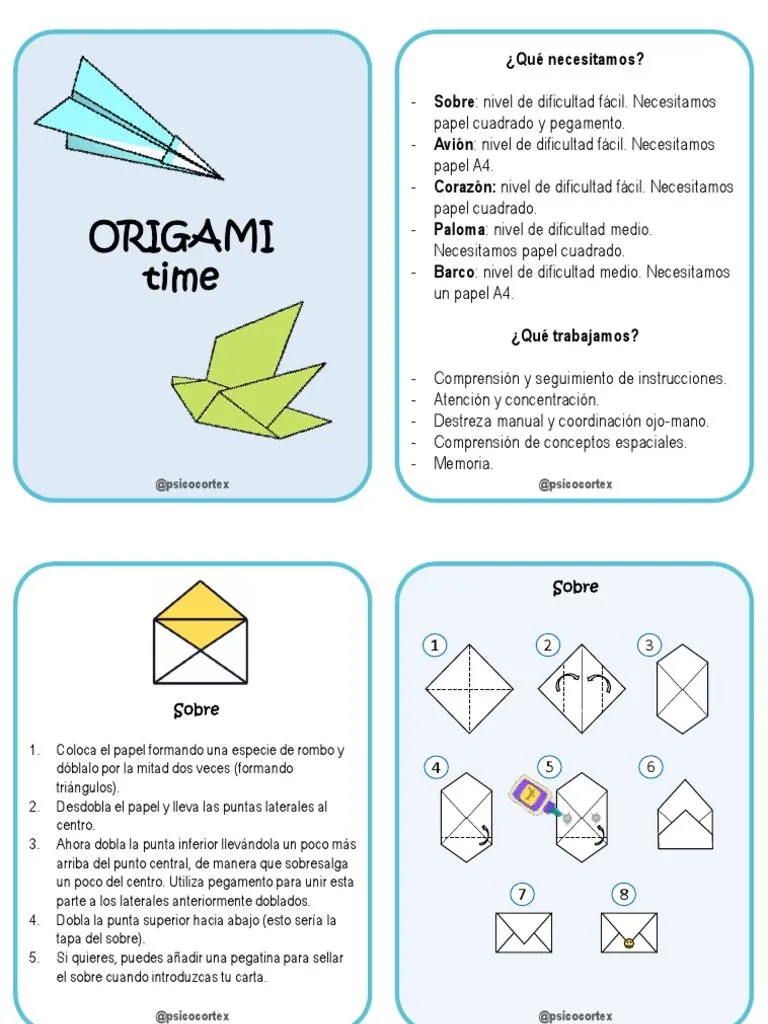 Origami Instrucciones | PDF | Origami | Ocio Origami Instrucciones | PDF | Origami | Ocio