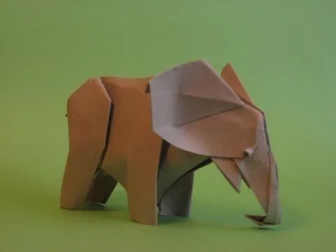 origami instrucciones de plegado : elefante - YouTube