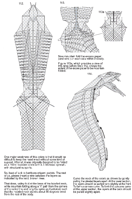 Origami King Cobra 3D Instructions PART 12 ~ easy instructions ... Origami King Cobra 3D Instructions PART 12 ~ easy instructions ...