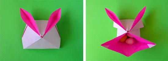 Origami paso a paso, Conejo de papel –pasos para plegar caja-conejo Origami paso a paso, Conejo de papel –pasos para plegar caja-conejo