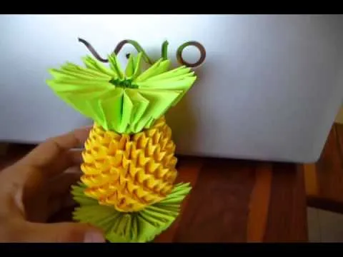 Origami Piña 3D - YouTube