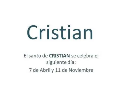 Origen y significado del nombre Cristian - YouTube