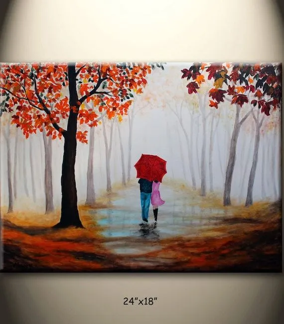 original pintura abstracta caminar en la lluvia por maggyart original pintura abstracta caminar en la lluvia por maggyart