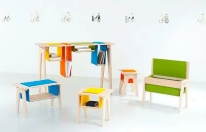 Originales muebles de madera y fieltro - Decoracion - EstiloPeques Originales muebles de madera y fieltro - Decoracion - EstiloPeques