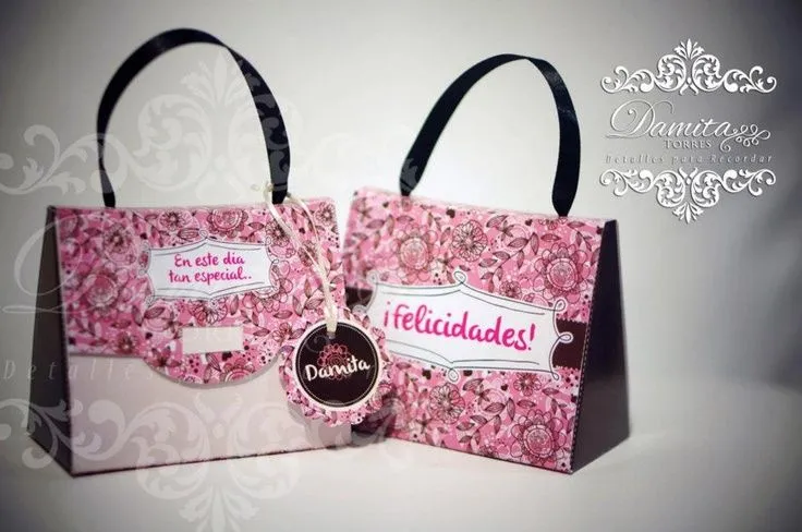 Originales Recuerdos tipo bolsita de mano para Bodas, XV años ...
