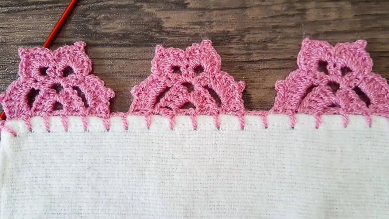 Orilla Tejida a Crochet (Una sola vuelta) 2.21 | Orillas y Puntillas para servilletas - YouTube Orilla Tejida a Crochet (Una sola vuelta) 2.21 | Orillas y Puntillas para servilletas - YouTube