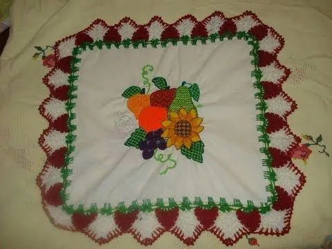Orilla tejida Florecitas # 13 Servilletas