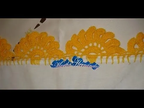 Orilla Tejida Media Flor # 10 Servilletas - YouTube Orilla Tejida Media Flor # 10 Servilletas - YouTube