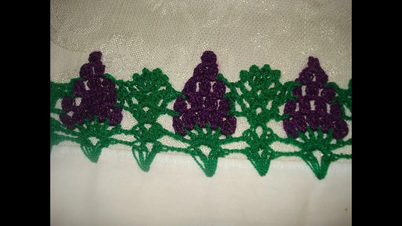 Orilla Tejida Uvas # 16 Servilletas - YouTube Orilla Tejida Uvas # 16 Servilletas - YouTube