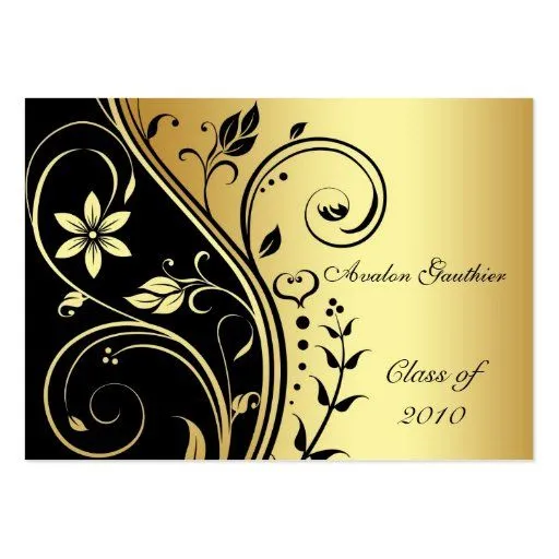 Oro elegante y tarjeta negra de la graduación de tarjetas de ...