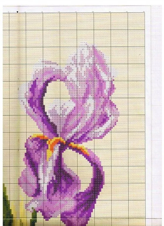 Orquideas en punto de cruz - Imagui