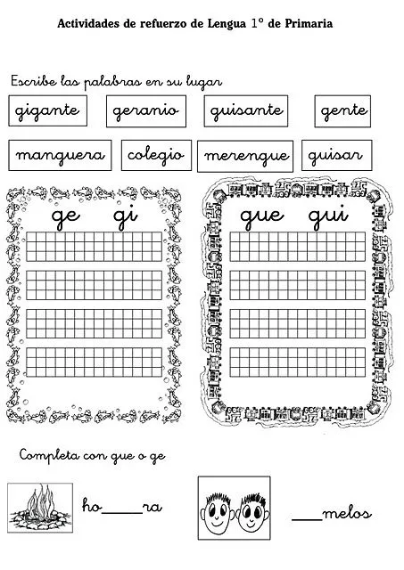 Dificultades con G y GU | EDUCADORES COMPARTIENDO Dificultades con G y GU | EDUCADORES COMPARTIENDO