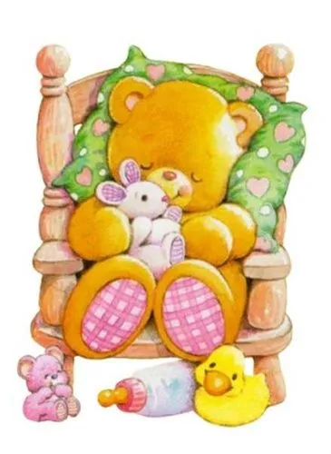 osito durmiendo con su peluche osos bebe para imprimir osito