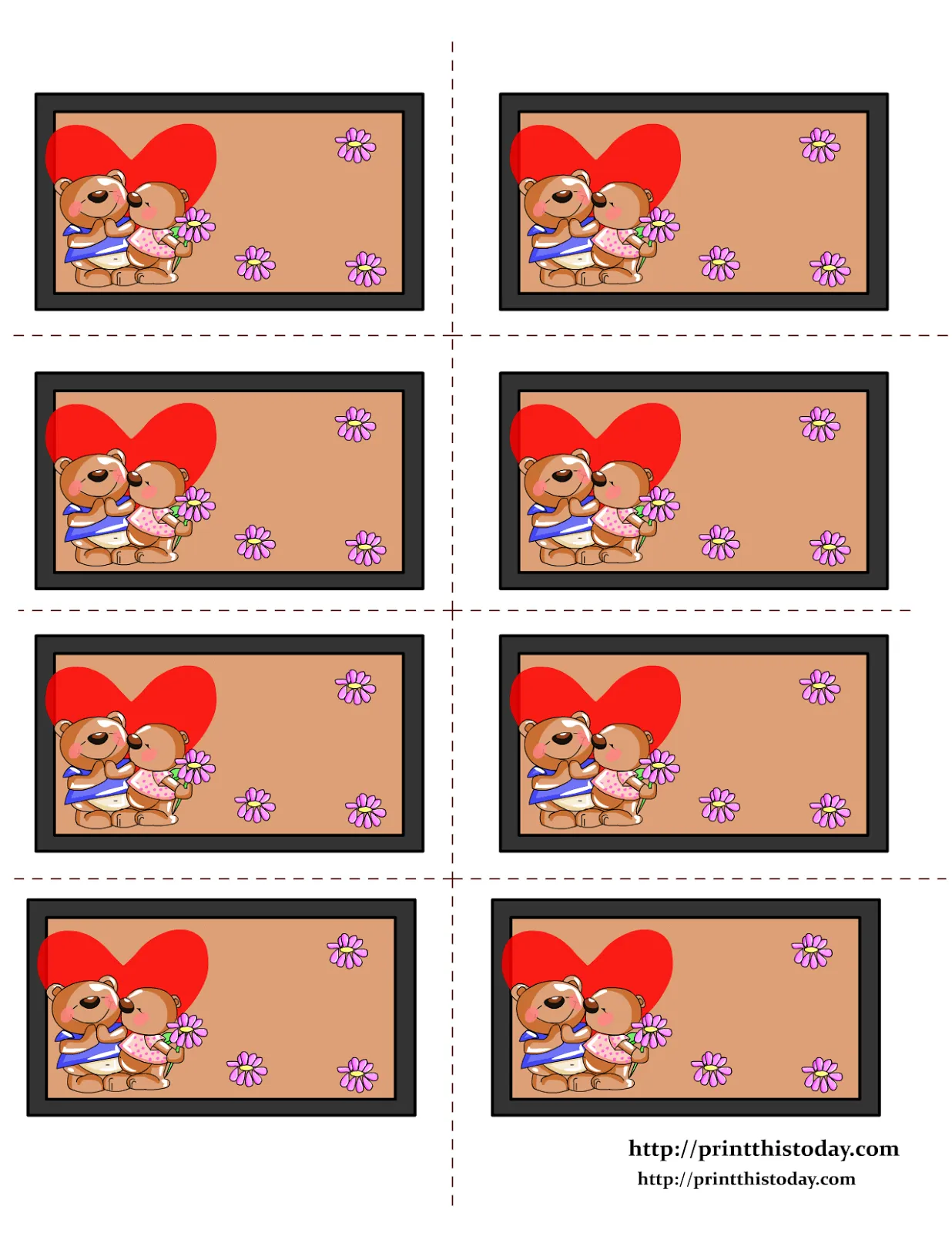Ositos Enamorados: Mini Kit para Imprimir Gratis. San Valentín ... Ositos Enamorados: Mini Kit para Imprimir Gratis. San Valentín ...