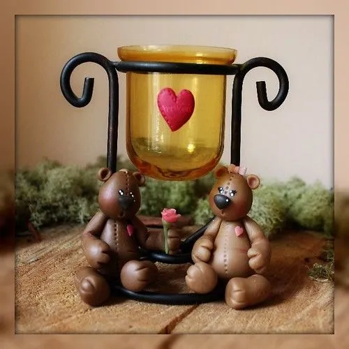 Ositos enamorados en porcelana fria - Imagui