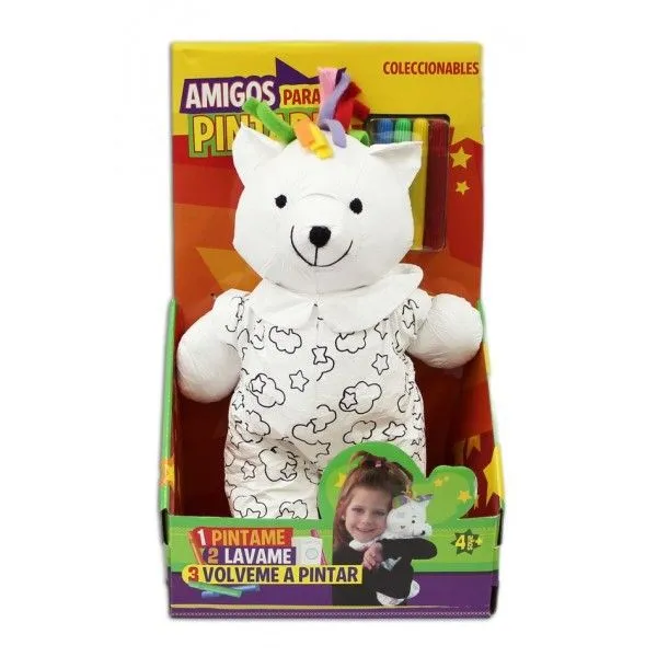 OSO PARA COLOREAR LAVABLE EN CAJA ABIERTA - Fentoys