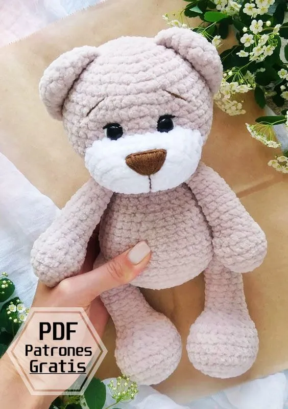 Oso grande de peluche fácil Amigurumi PDF Patrón Gratis - Lovelycraft Oso grande de peluche fácil Amigurumi PDF Patrón Gratis - Lovelycraft