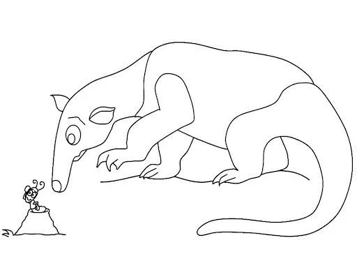 Un oso hormiguero para colorear - Imagui