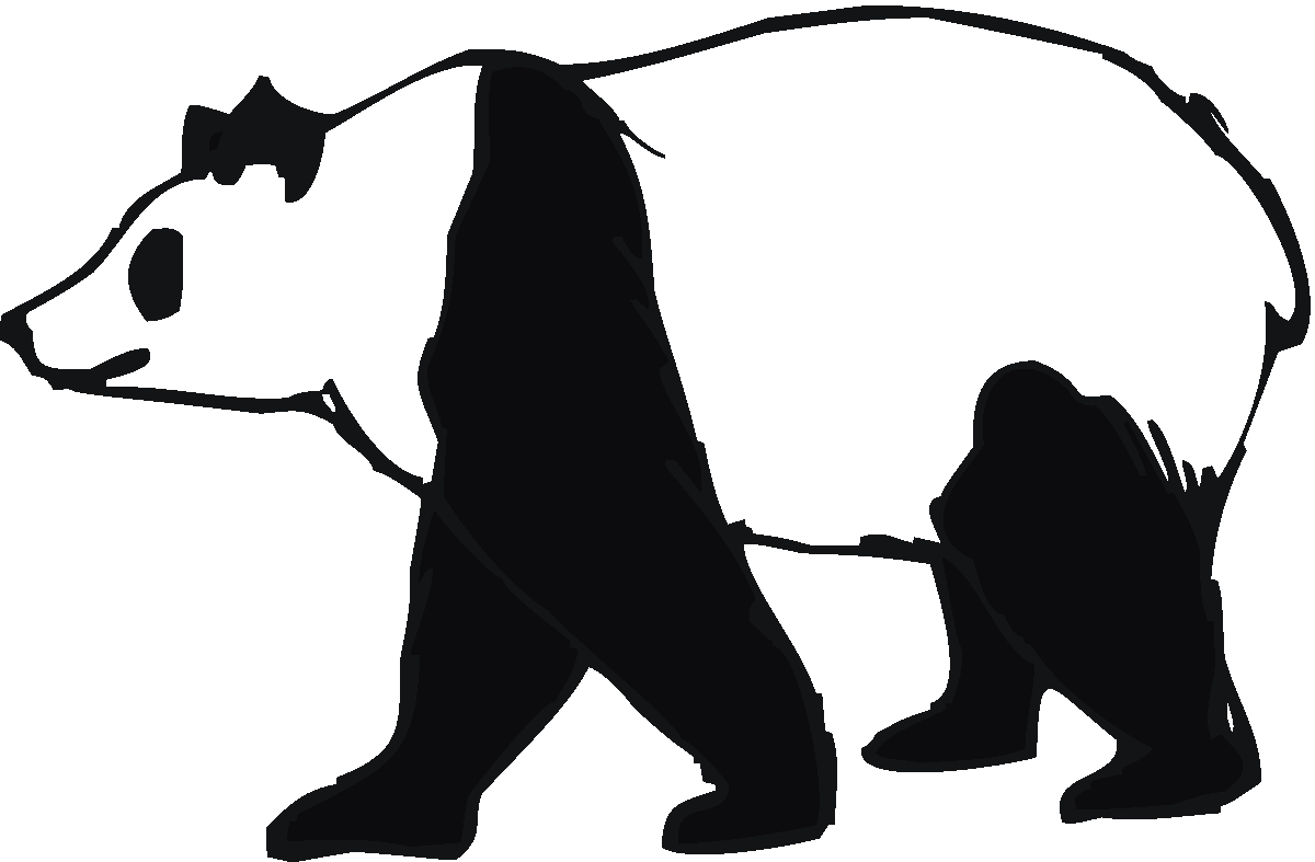 Oso panda para colorear - Imagui