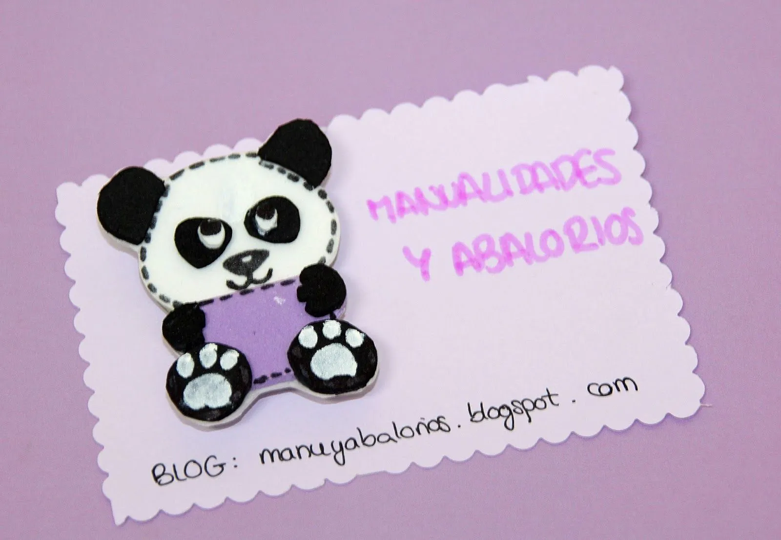 Oso panda de goma eva - Imagui